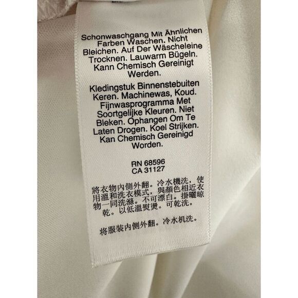 DKNY Women's Puff-Sleeve D-Ring Fit & Flare Dress - Ivory 16 - Picture 5 of 8